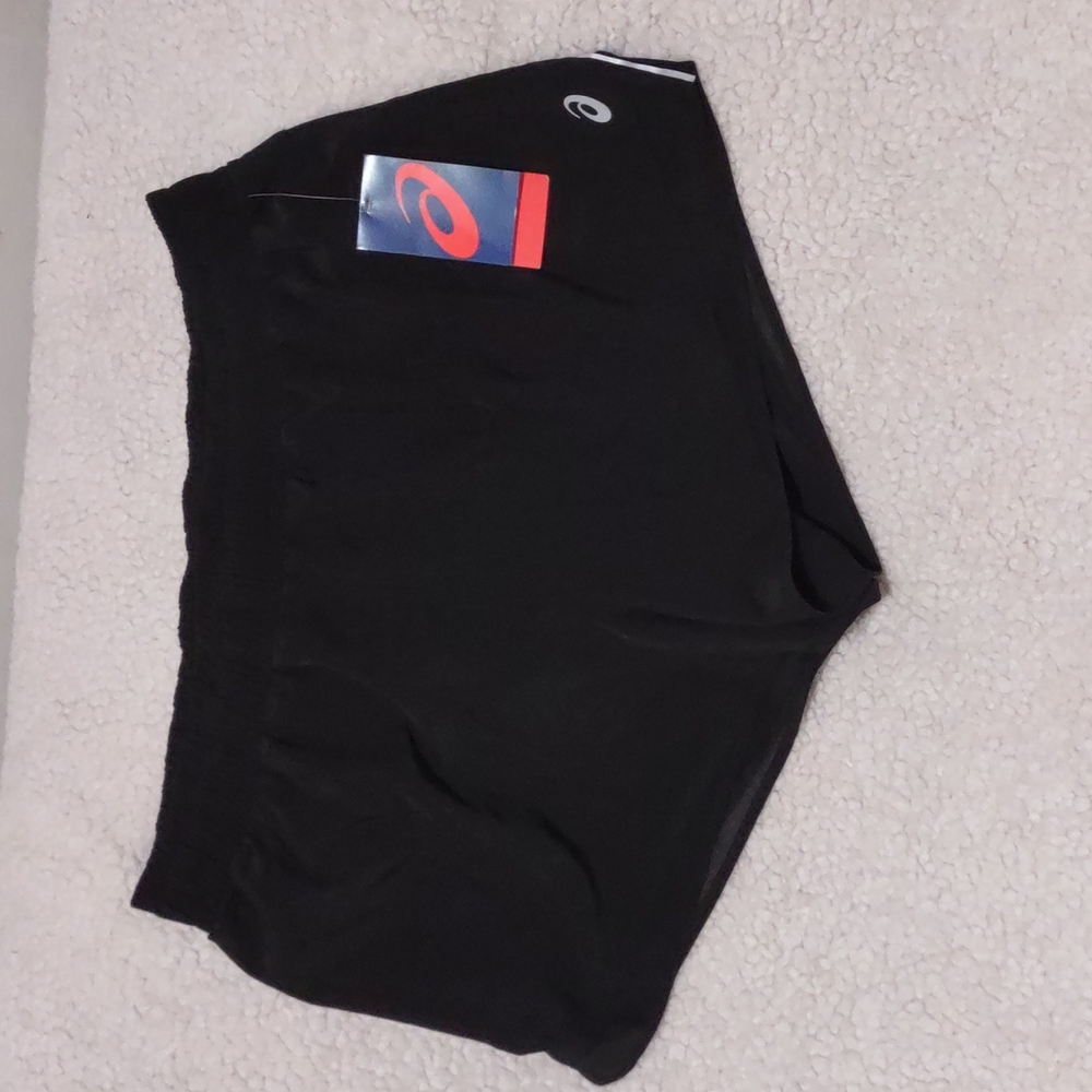 Asics Activewear Black Shorts Size XL  100% Polyester NWT